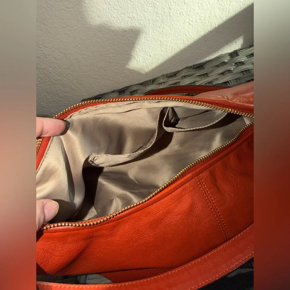 Coach Ashley Leather Convertible Hobo in Orange, Gold Hardware, F19761 - Picture 16 of 16